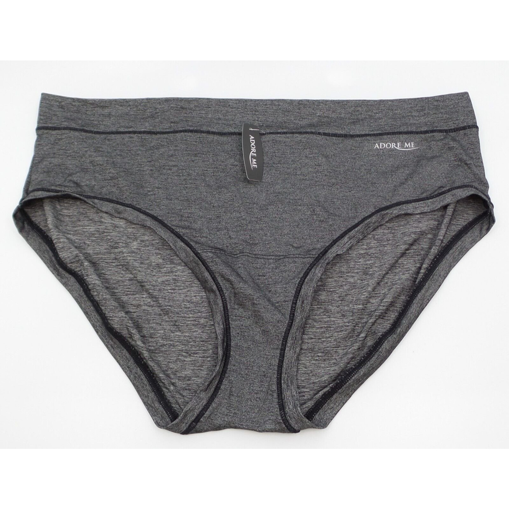 Adore Me Plus Size Women's Under Ware Panties Intimates Grey Black 2X NEW